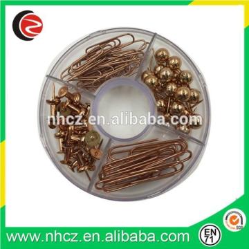 Rose Gold Binder Clips Doughnuts Set