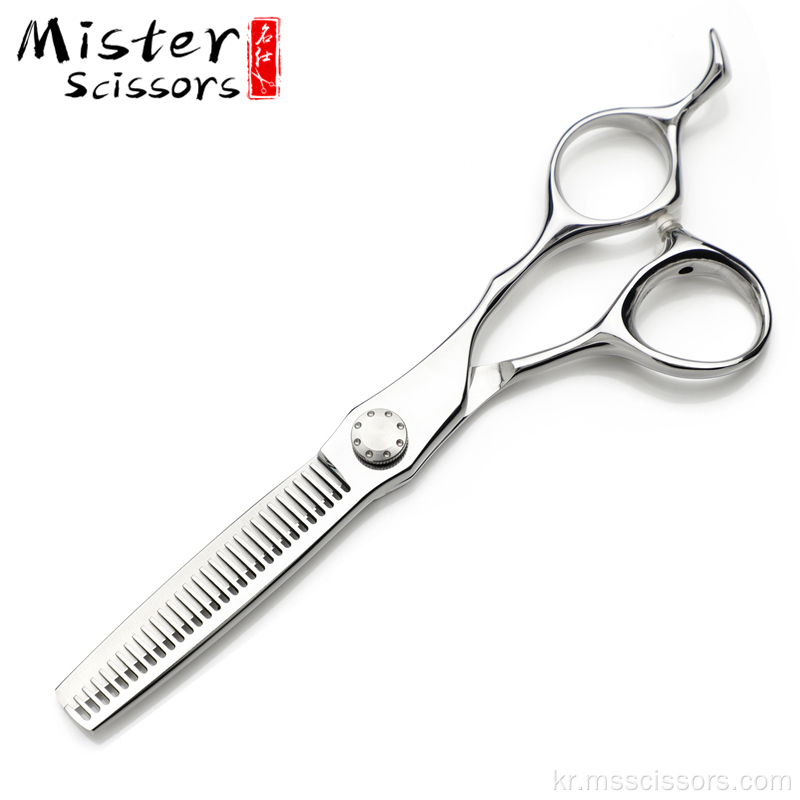 SUS440C W-Tooth Barber Scissors for Thinning