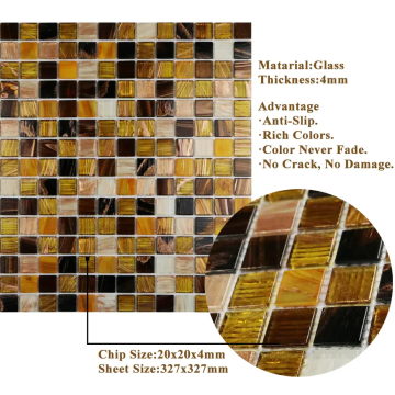 High Quality Gold Line Glass Mosaic