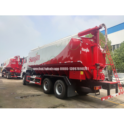 Shacman H3000 6x4 35cbm Animal / poulet / volaille / Farm Feed Transport Truck (Système hydraulique)