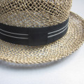 Chapeau de paille de Style Fedora classique hommes