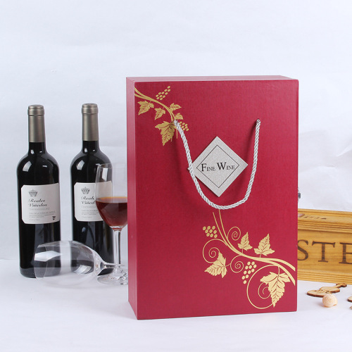 Luxury Red Packaging Custom Wooden Wine Boxes