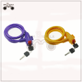 Plastic covered steel wire bicycle cable lock folding