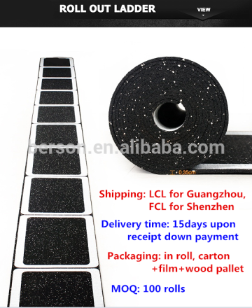 Berson rubber agility ladder/rubber floor in guangdong/roll out ladder