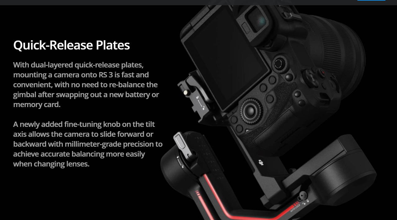 The new 2022 DJI RS 3 Handheld stabilizer 3kg heavy 1.8-inch touch color screen for 12 hours of battery life DJI RS 3