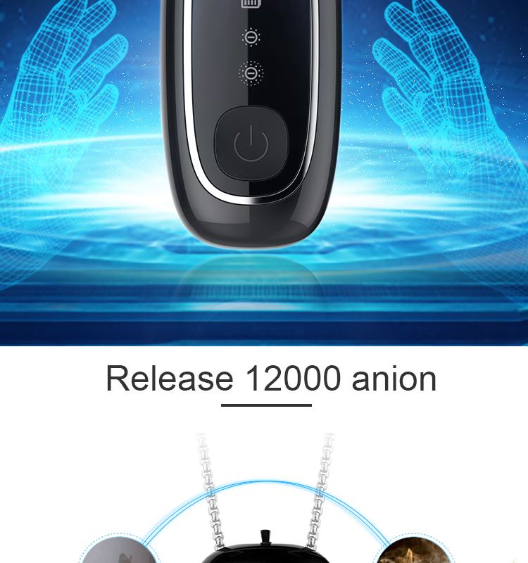 ionic anion mini usb generator negative disinfection hepa filter oem portable ionizer ion purifier necklace air purifiers