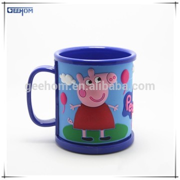 custom pvc promotional kids plastic mugs