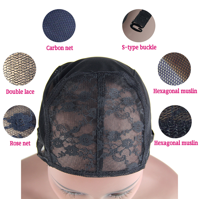Stock Women Black Ventilate Plastic Elastic mesh wig caps, dome mesh wig cap, wig cap adjustable straps