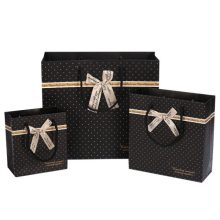 Wholesale Recyclable Gift Paper Bag with Ribbon Handles