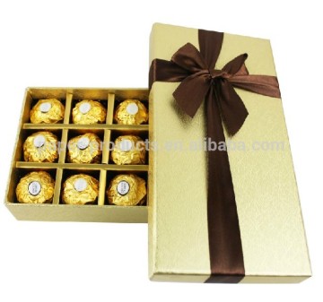 gold colour paper chocolate presentation boxes