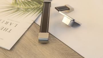 Leather drawer pulls furniture handle