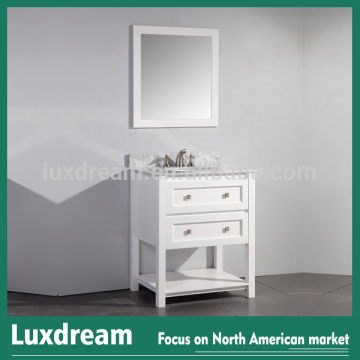 Cararra white marble top Bathroom Vanity with CUPC basin