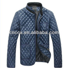 14PJ1232 Fashion pu diamond stitching mens jackets
