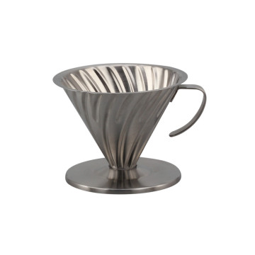 Stainless steel silver coffee dripper