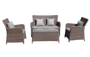 4pcs cheap rattan sofa set with hold pillow/outdoor sofa set