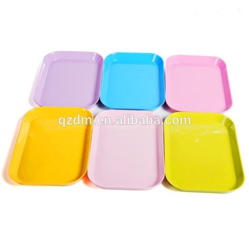 Solid Melamine Square Tray/Colorful Plate Square Shape