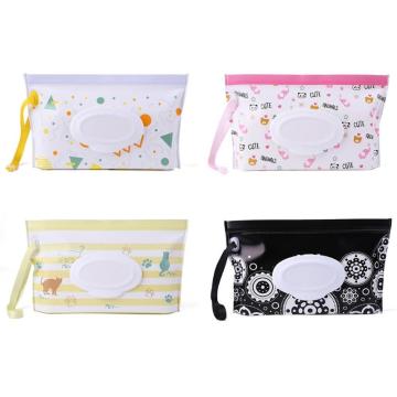 Baby Stroller Cosmetic Bag With Portable Wipe Container Eva Wet Tissue Bag Baby Stroller Accessories Tissue Bag