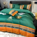 Sulaman + Percetakan Mesir Cotton Duvet Cover Set Homeuse