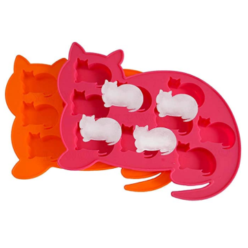 Gato alimentar de gato em forma de silicone cubo de gelo bandejas