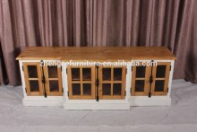 US country style reclaimed wood TV cabinet