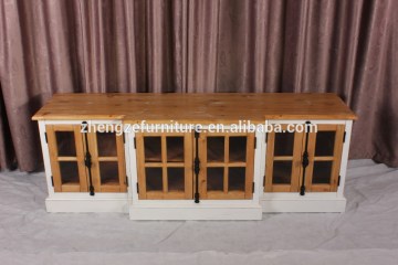 US country style reclaimed wood TV cabinet