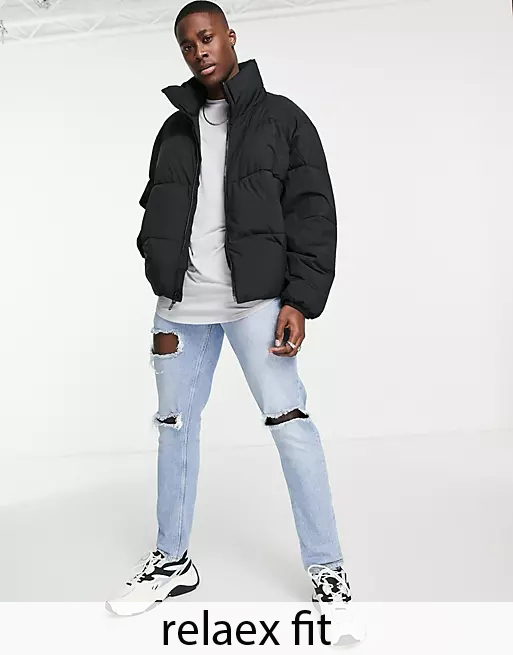 Black Down Puffer Jacket Mens