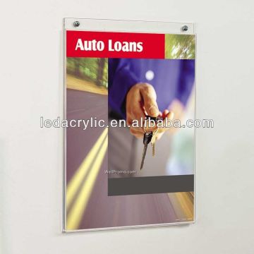 Clear Acrylic Fold-over Wall Sign Holder