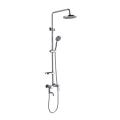 Wall Mounted Brass Shower Set With Polished Chrome