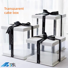 Elegant Transparent PET Cake Box for Birthday Celebration