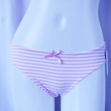 Pink Stripe Spandex Cotton Fabric Girl Cute Sexy Thong Night Dress