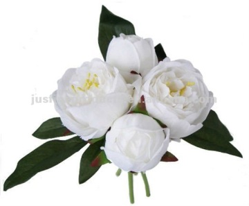 Artificial Peony Bouquet, Silk Peony Bouquet, White Peony Bouquet