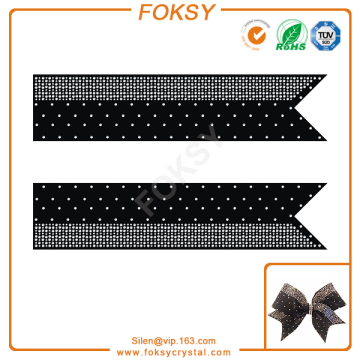 shining rhinestone design for cheer bow strips