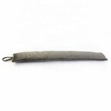 Grey Velvet Door Draft Excluder - Window Breeze Guard Decorative Draft Stopper