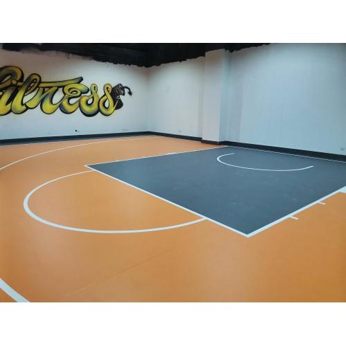 Aangepaste sportvinylvloeren voor indoor basketbalveld