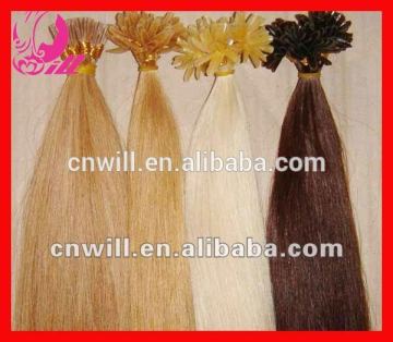 Silky Straight Blonde Indian Hair u tip hair extension Nail Tip Hair Extension Remy Hair Extension