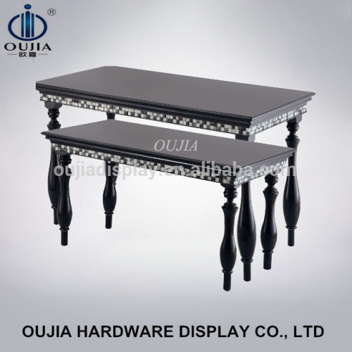 black painting wood table stand /shop display stand