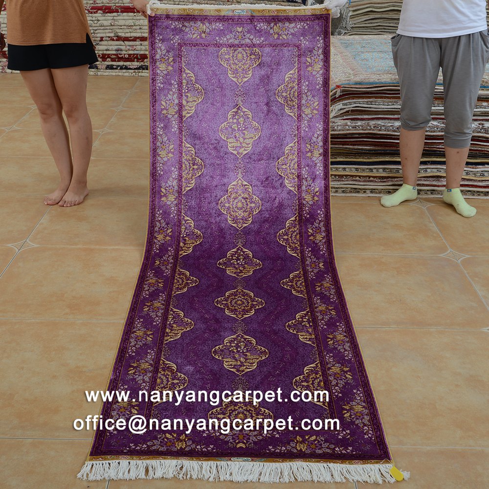 Purple runner rug