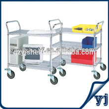 wire shelf cart,wire shelf with handle and wheels