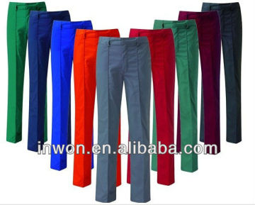 colorful cotton work pants unisex durable working trousers