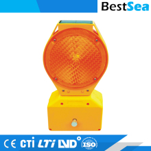 Solar traffic light polycarbonate, Yellow/Red portable traffic light