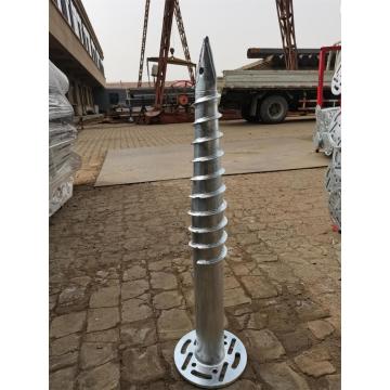 Galvanized Steel Ground Screw Pile With Flange