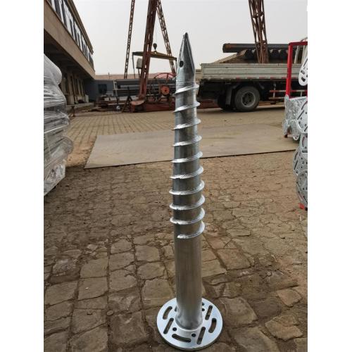 Galvanized Steel Ground Screw Pile With Flange