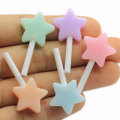 Kawaii Flatback Mini estrella en forma de caramelo Lollipop Beads Slime hecho a mano artesanía decoración encantos 100 unids / bolsa espaciador de juguete para niños