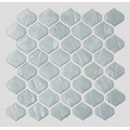 White Glass Mosaic Hotel Backsplash Sheet Wall Tiles