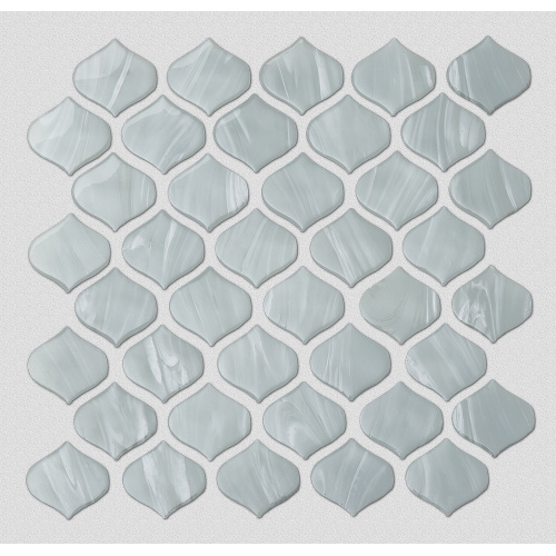 Vidrio blanco Mosaic Hotel Backsplash Fash Sheet Wall Azulejos