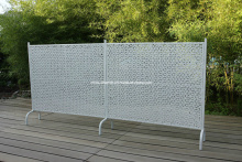 White Rattan Screen
