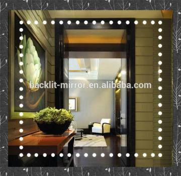 Hotel frame wall mirror decorative lighted mirror