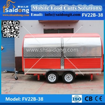 Customized High Quality mobile breakfast cart/hamburger cart mobile food cart for designer