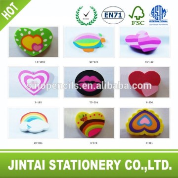 Heart Shaped Pencil Eraser,Cartoon Eraser Set