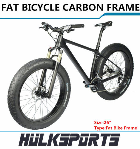 High Quality Carbon Bike Frame Chinese Cheap 26ER Carbon Fat Bike Snow Bicycle Frame Carbon Fat Bike Frame